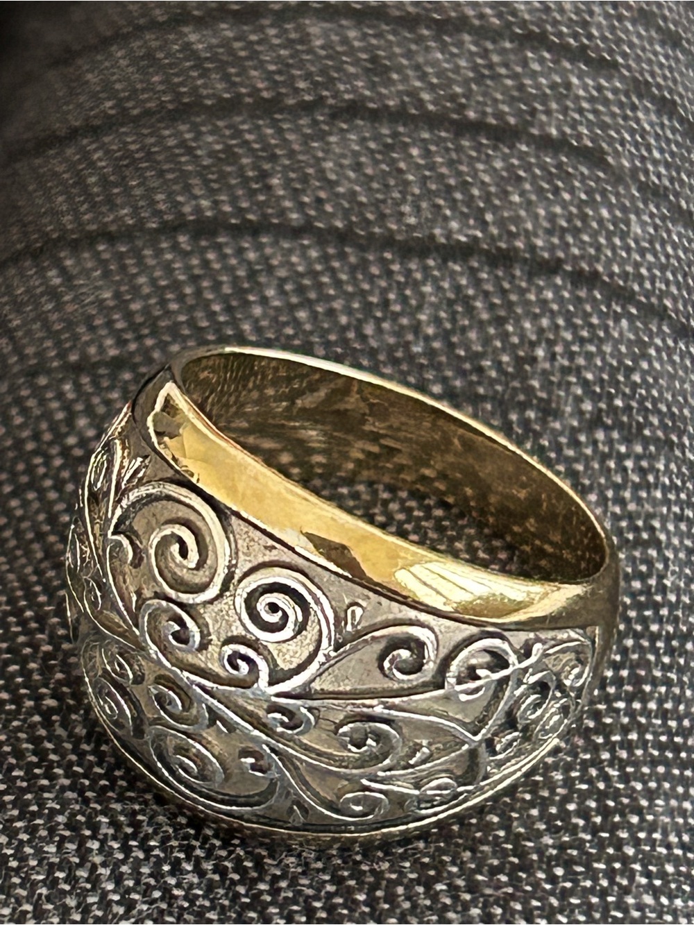 Premier Designs, Vintage Two-Tone Filigree Dome Ring